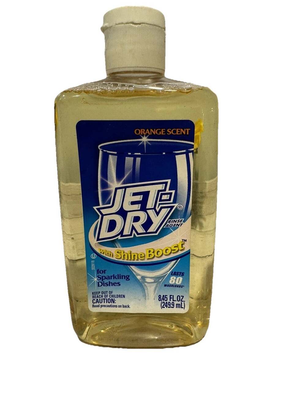 Finish Jet Dry Original Shine Boost Rinse & Drying Agent 8.45oz Orange Scent